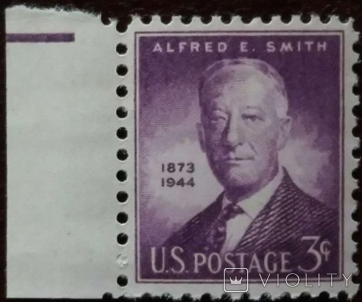 США 1945 г., Альфред Э. Смит, губернатор Нью-Йорка, MNH