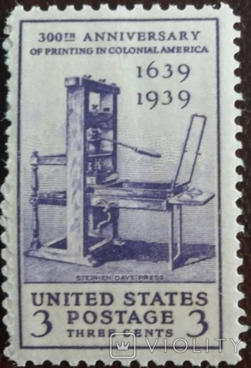 США 1939 г., Колониальный печатный станок, MNH