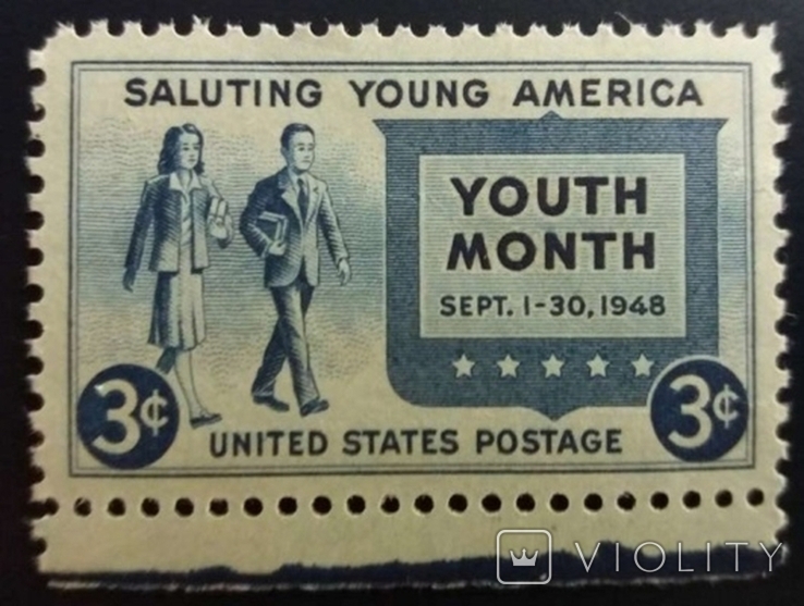 США 1948 г., Привет молодежи, MNH