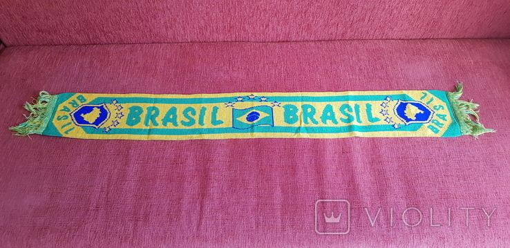 Фанатський шарф (шалик, роза) вболівальника збірної Бразилії з футболу, фото №2