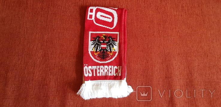 Рідкісний фанатський шарф (шалик, роза) вболівальника збірної Австрії з футболу, фото №3