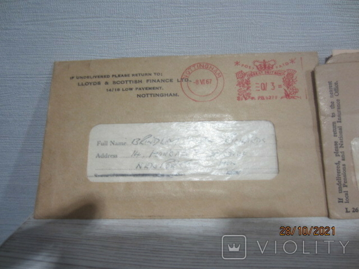 Envelope medical card England 1950 -60, photo number 3