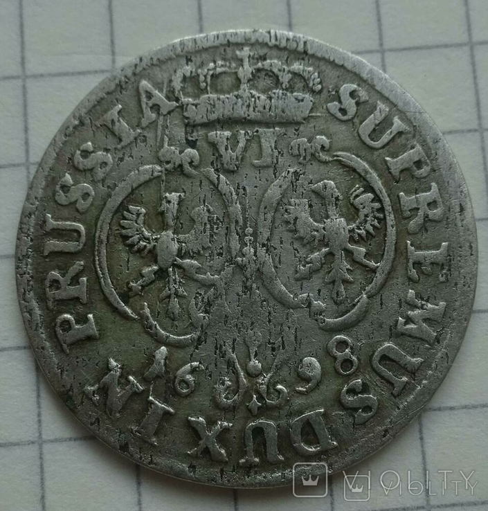 6 грош, Пруссия, 1698 год, SD., фото №4