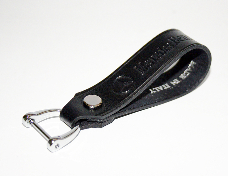 Брелок Mercedes Benz кожаный для авто ключа, фото №2