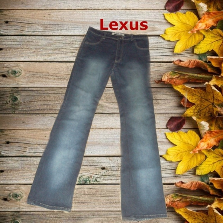 Lexus стильные джинсы женские синие высокая посадка w 31 l 32, фото №2