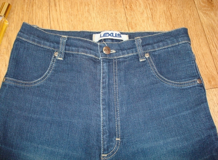 Lexus стильные джинсы женские синие высокая посадка w 31 l 32, numer zdjęcia 4
