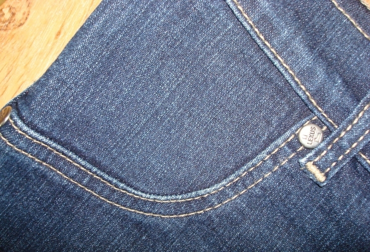 Lexus стильные джинсы женские синие высокая посадка w 31 l 32, фото №5