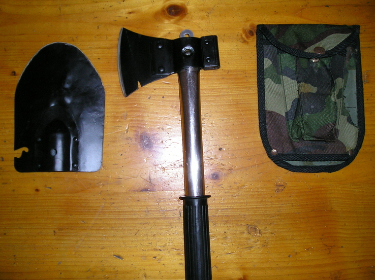 Набор лопата, топор, нож в чехле, фото №3