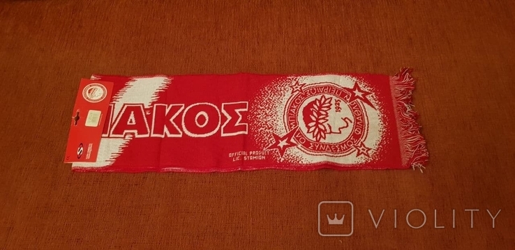 Офіційний футбольний шарф/шалик/роза вболівальника ФК Олімпіакос, фото №3