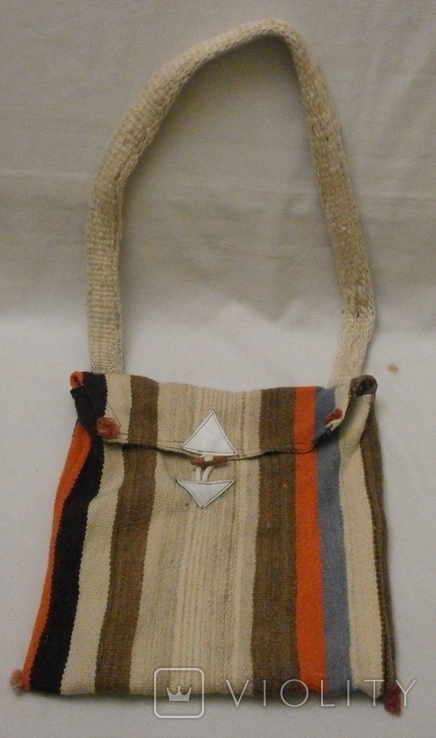 Старая тканая сумка., фото №2
