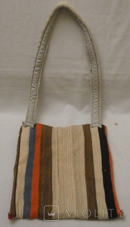 Старая тканая сумка., фото №5
