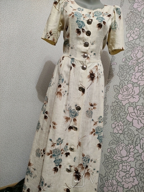 Vintage Австрія льон плаття.