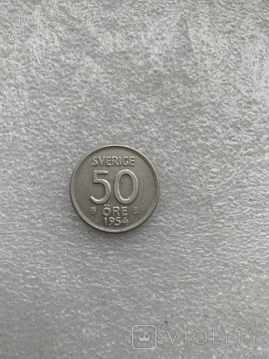 Швеция 50 эре, 1954-серебро, фото №6