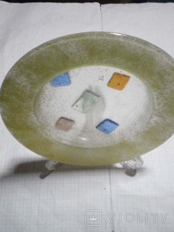 Декоративная тарелка муранское стекло, фото №2