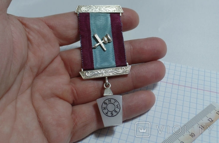 L Масонская медаль Масонский знак Масона Масон M112, фото №8