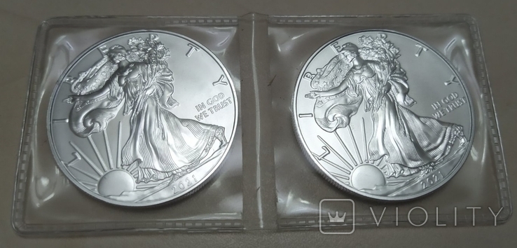 Инвестиционный доллар США Американский орел (тип 1), серебро 1 унция, photo number 5
