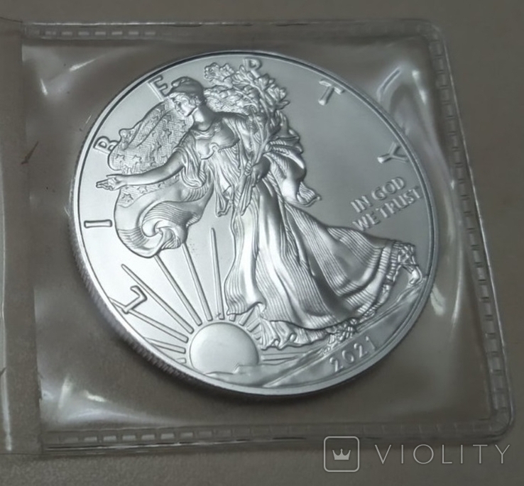 Инвестиционный доллар США Американский орел (тип 1), серебро 1 унция, photo number 7