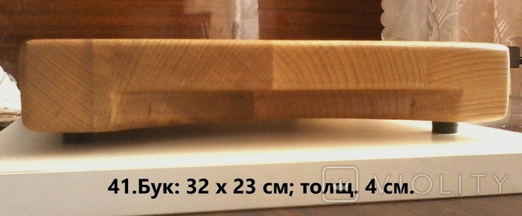 Кухонная доска для разделывания и отбивания мяса из бука: Размер: 32 х 23 х 4 см., фото №3
