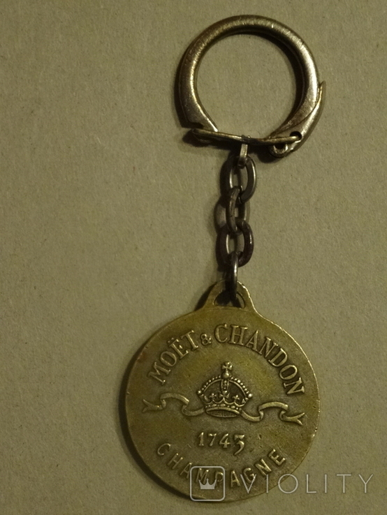 Вінтажний брелок-медальон Don Perignon 1638 - 1715., фото №7