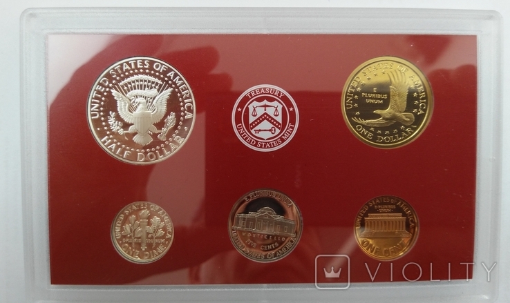 США годовой набор 2006, 10 монет Proof,серебро,сертификат, photo number 8