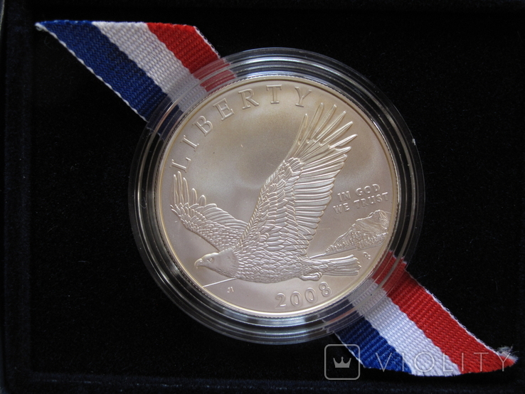 1 доллар США (серебро): Лысый орел (2008 г.) UNC, фото №4