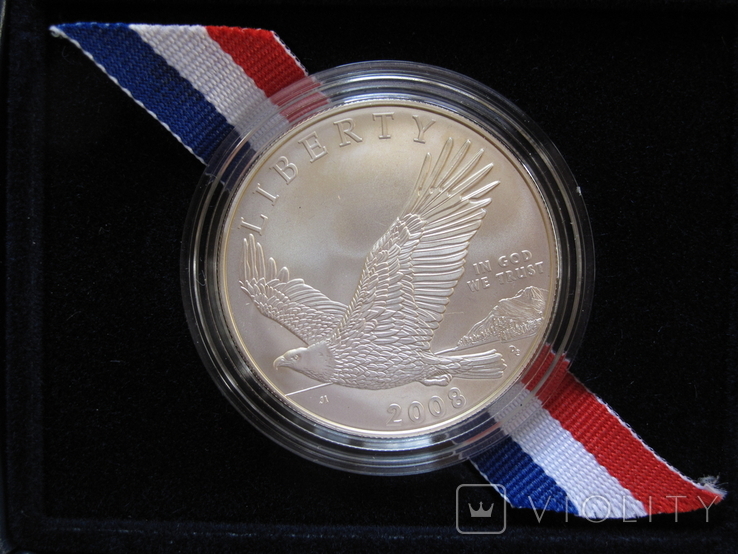 1 доллар США (серебро): Лысый орел (2008 г.) UNC, фото №5