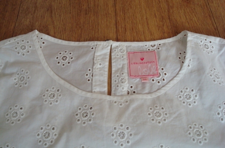 Lieblingsstuck Красивая женская блузка прошва бело молочная 46/48, photo number 6