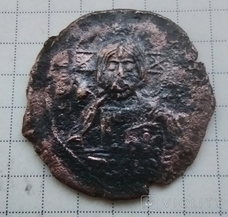 Медная византийская монета