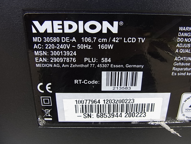 Телевізор MEDION MD 30580 DE-A Full HD LED подсветка 42 Дюйма з Німеччини, фото №11