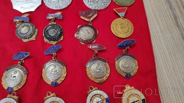 Большая Коллекция медалей Тренера по плаванию и водному поло (ссср), фото №13