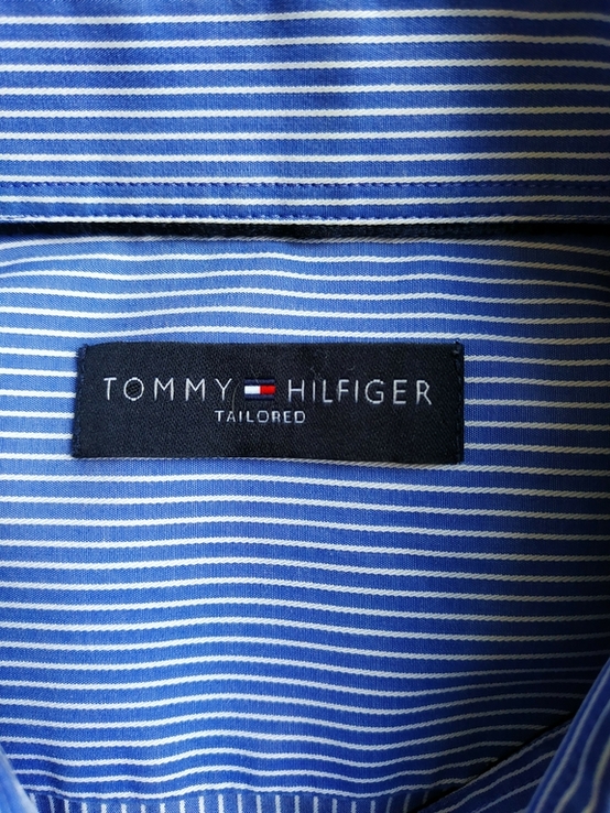 Рубашка полоса TOMMY HILFIGER Швейцария коттон р-р 39(состояние нового), фото №9