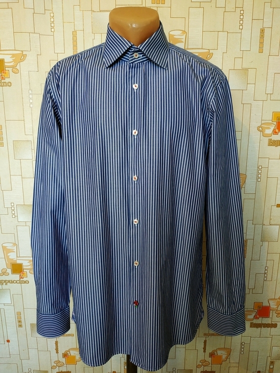 Рубашка синяя полоса TOMMY HILFIGER коттон р-р 39 (состояние нового), фото №2