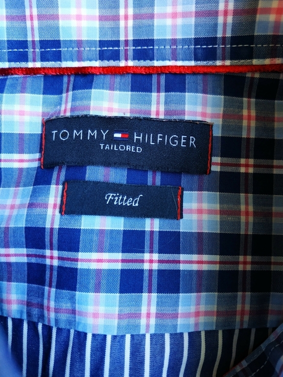 Рубашка синяя полоса TOMMY HILFIGER коттон р-р 39 (состояние нового), фото №9
