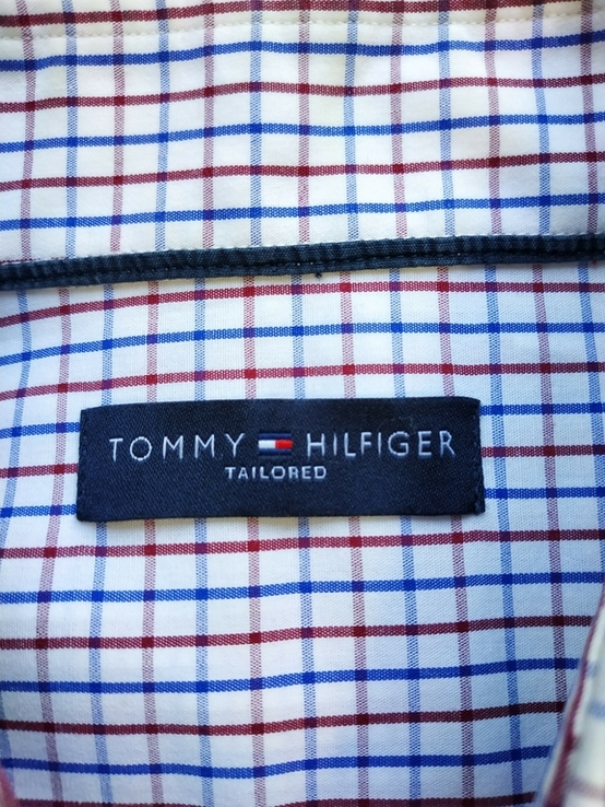 Рубашка цветная клетка TOMMY HILFIGER Германия коттон p-p 39 (состояние нового), фото №10