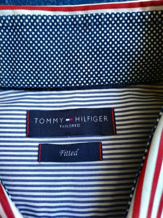 Рубашка красная полоса TOMMY HILFIGER коттон p-p 39 (состояние нового), фото №11