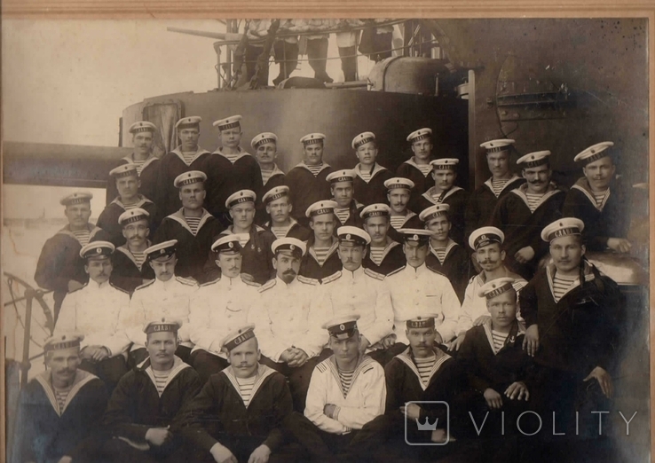 Офицеры и матросы линкора Слава I мировая война Балтийский флот