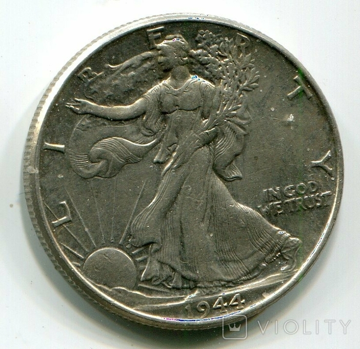 50 центов 1944 г Серебро