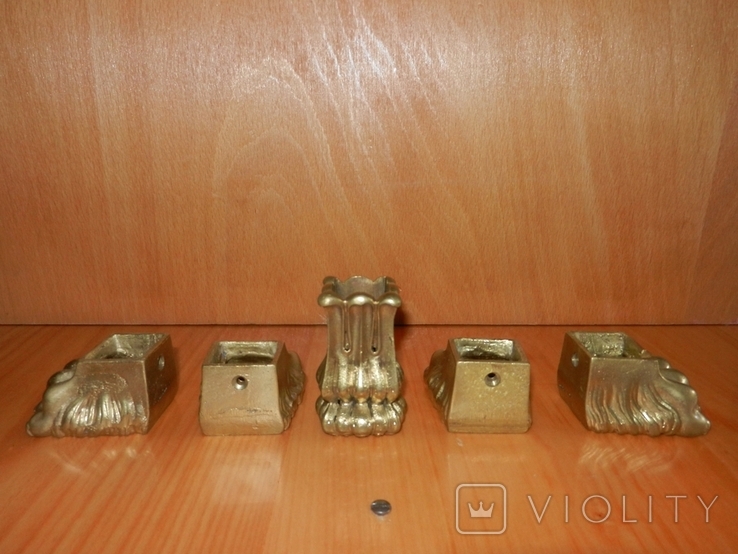 Мебельные лапки когти и центр бронза (комплект из 4 + 1 штука), фото №3