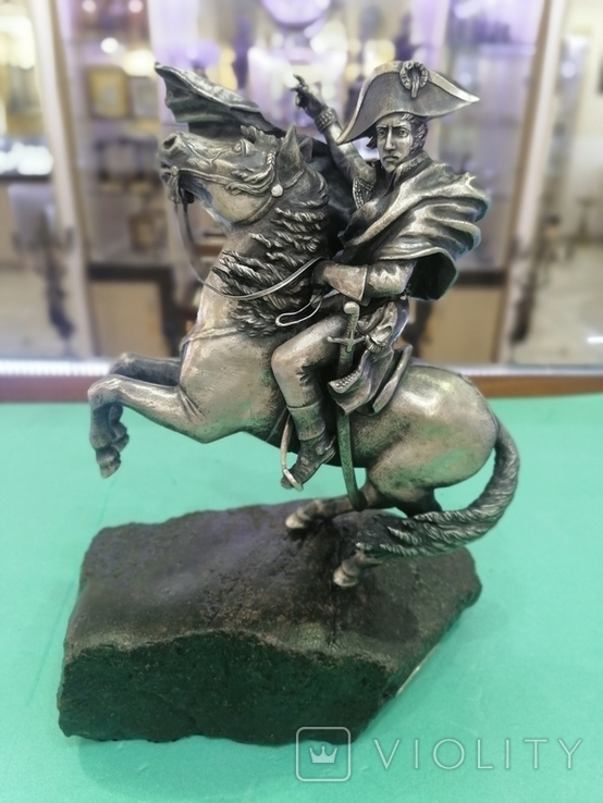 Серебряная фигура ( Наполеон на коне ), фото №2