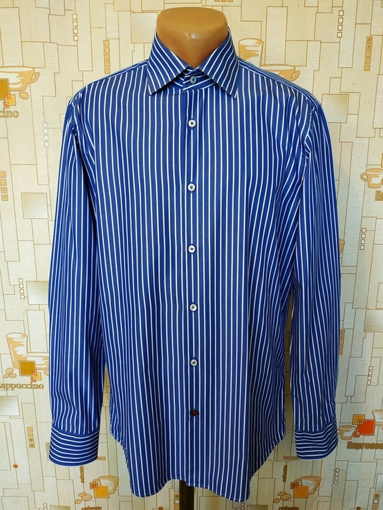 Рубашка сине-белая полоса TOMMY HILFIGER коттон p-p 39 (состояние нового), photo number 2