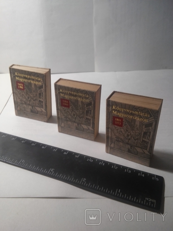 Printing in Hungary 1-3 vols. 1973 Mini-book Miniature 36 x 50 mm, photo number 2