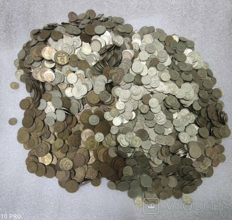1961-1991гг. монеты ссср 1,2,3,5,10,15,20,50 копеек 8кг