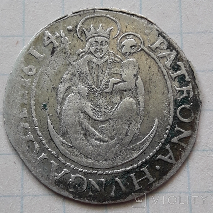 Угорщина грош 1614 "NВ" Матяш ІІ, срібло