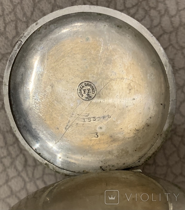 Часы карманные, марьяж, корпус никель, механизм Молния d 45 мм, рабочие, фото №4