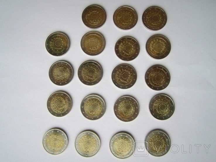 2 Євро. Памятні монети Європи.220 шт. Без повторів., фото №5