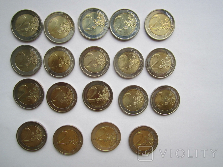 2 Євро. Памятні монети Європи.220 шт. Без повторів., фото №7