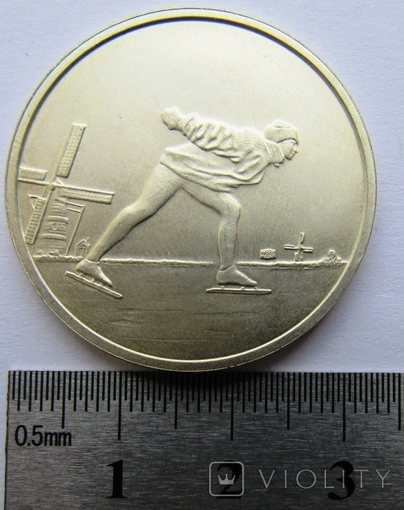 Нидерланды, 1 серебряный даальдер "Конькобежец" 2002 г., фото №4