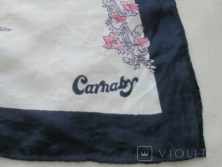 Воздушный подписной шелковый платок Carnaby, фото №3