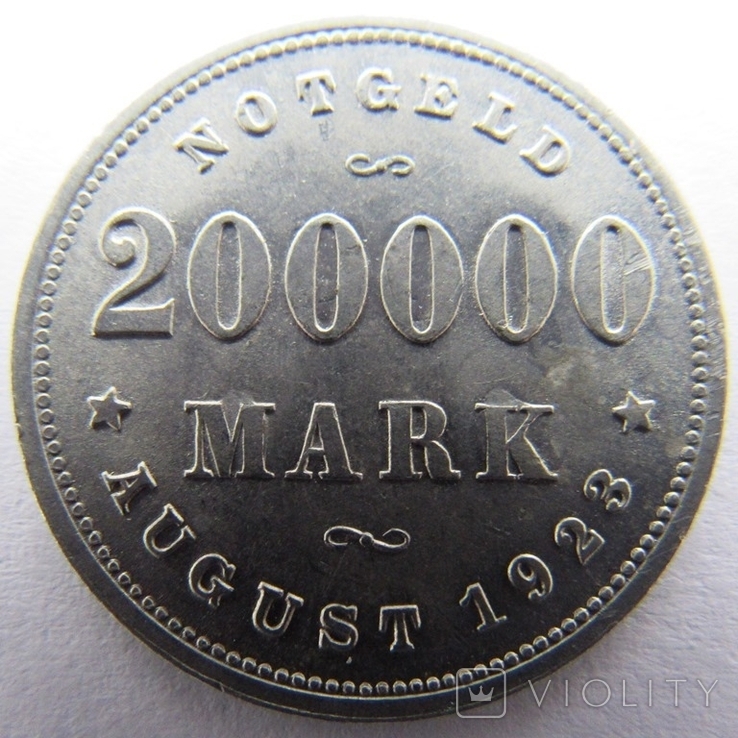 Вольный и ганзейский город Гамбург, 200 000 марок 1923 г. + сертификат, фото №3