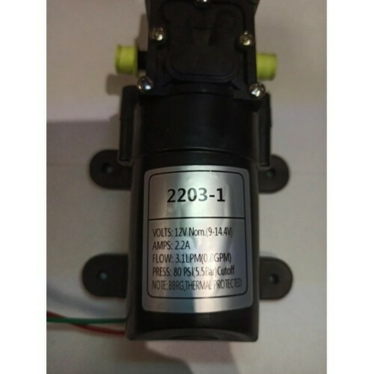 Насос 12 В с датчиком давления для электро опрыскивателей KF-2203-1, фото №3